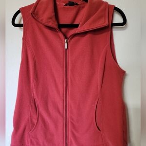Lands' End Coral Fleece Vest
